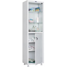Медицинский шкаф двухстворчатый со стеклянными дверями - МД 1 1650/SG